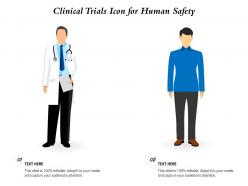 Clinical trials icon for human safety