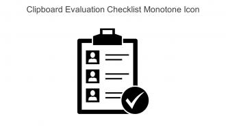 Clipboard Evaluation Checklist Monotone Icon In Powerpoint Pptx Png And Editable Eps Format
