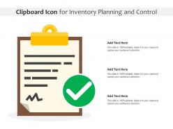 Clipboard icon for inventory planning and control