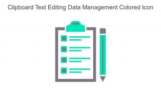 Clipboard Text Editing Data Management Colored Icon In Powerpoint Pptx Png And Editable Eps Format