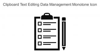 Clipboard Text Editing Data Management Monotone Icon In Powerpoint Pptx Png And Editable Eps Format