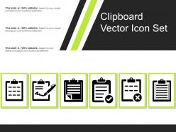 Clipboard vector icon set