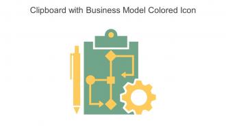 Clipboard With Business Model Colored Icon In Powerpoint Pptx Png And Editable Eps Format