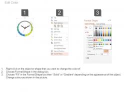 Clock design dashboard for time management powerpoint slides