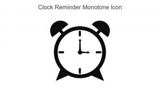 Clock Reminder Monotone Icon In Powerpoint Pptx Png And Editable Eps Format