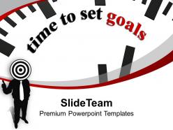 Clock reminds time to set goals powerpoint templates ppt backgrounds for slides 0213