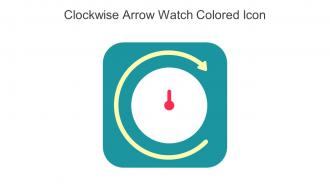 Clockwise Arrow Watch Colored Icon In Powerpoint Pptx Png And Editable Eps Format