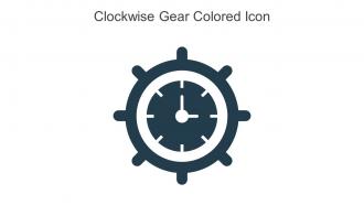 Clockwise Gear Colored Icon In Powerpoint Pptx Png And Editable Eps Format