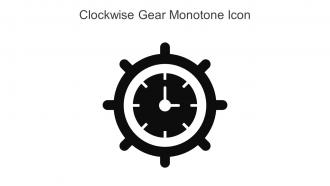 Clockwise Gear Monotone Icon In Powerpoint Pptx Png And Editable Eps Format