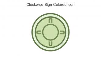 Clockwise Sign Colored Icon In Powerpoint Pptx Png And Editable Eps Format
