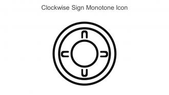 Clockwise Sign Monotone Icon In Powerpoint Pptx Png And Editable Eps Format