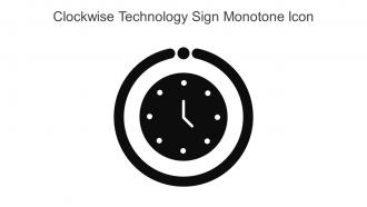 Clockwise Technology Sign Monotone Icon In Powerpoint Pptx Png And Editable Eps Format