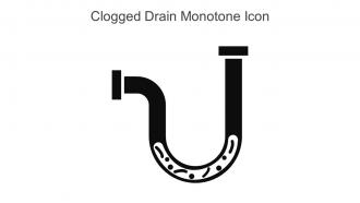 Clogged Drain Monotone Icon In Powerpoint Pptx Png And Editable Eps Format