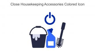 Close Housekeeping Accessories Colored Icon In Powerpoint Pptx Png And Editable Eps Format