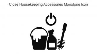 Close Housekeeping Accessories Monotone Icon In Powerpoint Pptx Png And Editable Eps Format