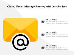 Closed email message envelop with arroba icon