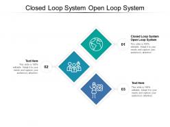 Closed loop system open loop system ppt powerpoint presentation model show cpb