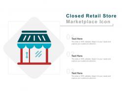 Closed retail store marketplace icon