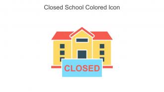 Closed School Colored Icon In Powerpoint Pptx Png And Editable Eps Format