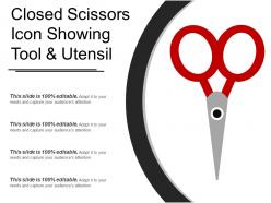 Closed Scissors Icon Showing Tool And Utensil
