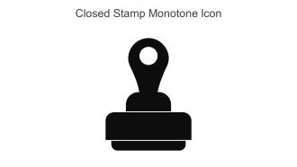 Closed Stamp Monotone Icon In Powerpoint Pptx Png And Editable Eps Format