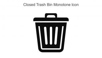 Closed Trash Bin Monotone Icon In Powerpoint Pptx Png And Editable Eps Format