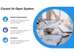 Closed vs open system ppt powerpoint presentation professional model cpb