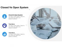 Closed vs open system ppt powerpoint presentation slides graphics cpb