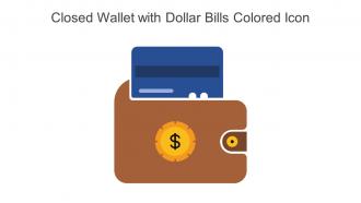 Closed Wallet With Dollar Bills Colored Icon In Powerpoint Pptx Png And Editable Eps Format