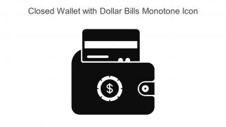 Closed Wallet With Dollar Bills Monotone Icon In Powerpoint Pptx Png And Editable Eps Format