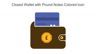 Closed Wallet With Pound Notes Colored Icon In Powerpoint Pptx Png And Editable Eps Format