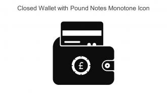 Closed Wallet With Pound Notes Monotone Icon In Powerpoint Pptx Png And Editable Eps Format