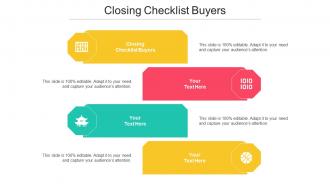 Closing Checklist Buyers Ppt Powerpoint Presentation Ideas Clipart Images Cpb