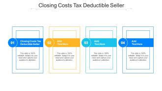 Closing Costs Tax Deductible Seller Ppt Powerpoint Presentation Infographics Pictures Cpb