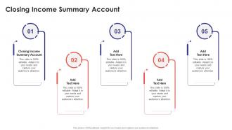 Closing Income Summary Account In Powerpoint And Google Slides Cpb