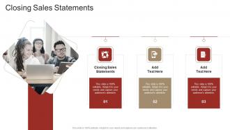 Closing Sales Statements In Powerpoint And Google Slides Cpb
