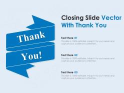 Closing slide vector with thank you