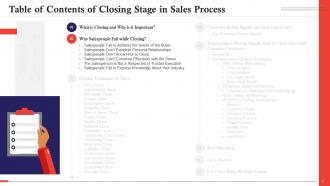 Closing Stage In Sales Process Training Ppt Interactive Aesthatic