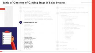 Closing Stage In Sales Process Training Ppt Unique Engaging