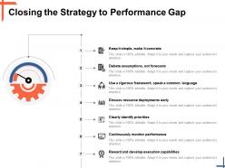 Closing the strategy to performance gap debate assumptions ppt powerpoint presentation file inspiration