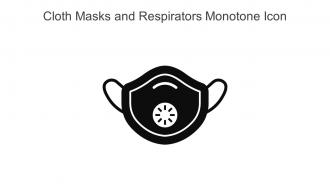 Cloth Masks And Respirators Monotone Icon In Powerpoint Pptx Png And Editable Eps Format
