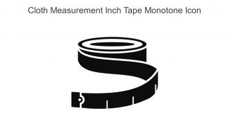 Cloth Measurement Inch Tape Monotone Icon In Powerpoint Pptx Png And Editable Eps Format