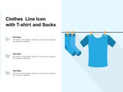 Clothes line icon with t shirt and socks