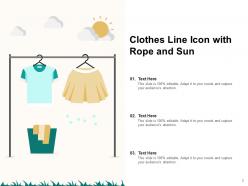 Clothes Line Multiple Hanger Icon Rope Towel