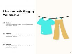 Clothes Line Multiple Hanger Icon Rope Towel