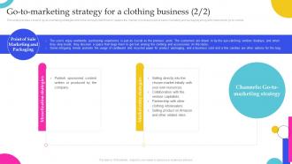 Clothing Business Go To Marketing Strategy For A Clothing Business BP SS Unique Impactful