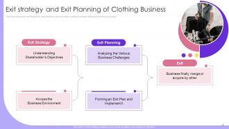 Clothing Business Plan Exit Summary Powerpoint PPT Template Bundles BP MD Good Appealing