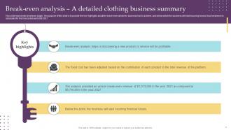 Clothing Business Startup Financial Plan Powerpoint PPT Template Bundles BP MD Impactful Informative
