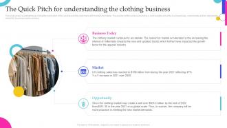 Clothing Business The Quick Pitch For Understanding The Clothing Business BP SS