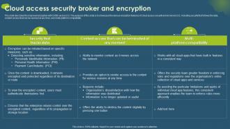 Cloud Access Security Broker And Encryption Ppt Show Display